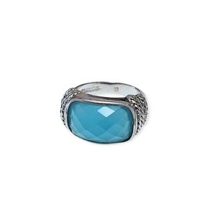Lia Sophia "Blue Chill" Ring~Size 10